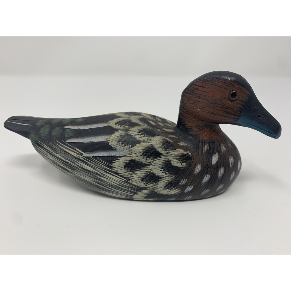Vintage Miniature Wooden 5" Hand Painted‎ Decoy Duck